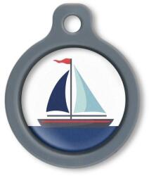 Blucky Azure White Dog Tag medium - falatozoo