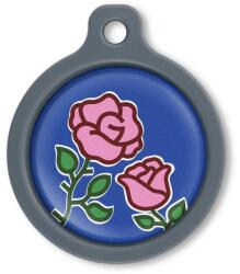 Blucky Blooming Rose Dark Blue Dog Tag large