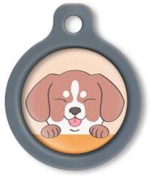 Blucky Happy Pup Pastel Orange Dog Tag medium