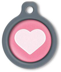 Blucky Heart Dark PInk Dog Tag medium - falatozoo