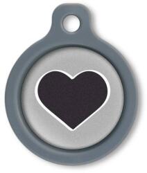 Blucky Heart Grey Dog Tag medium - falatozoo