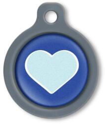 Blucky Heart Dark Blue Dog Tag medium - falatozoo