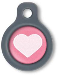 Blucky Heart Dark PInk Dog Tag small