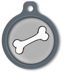 Blucky Bone Grey Dog Tag large