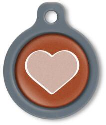 Blucky Heart Brown Dog Tag medium - falatozoo