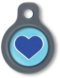 Blucky Heart Turquoise Blue Dog Tag small