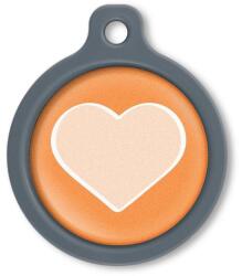 Blucky Heart Orange Dog Tag large - falatozoo