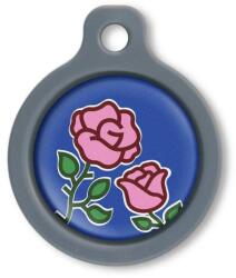 Blucky Blooming Rose Dark Blue Dog Tag medium