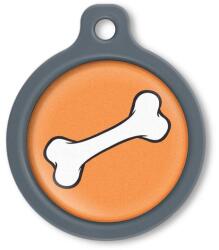 Blucky Bone Orange Dog Tag large - falatozoo