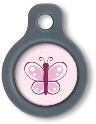 Blucky Butterfly Rose Dog Tag small - falatozoo