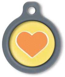 Blucky Heart Yellow Dog Tag medium - falatozoo