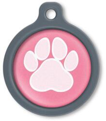 Blucky Wild Paw Dark PInk Dog Tag large - falatozoo