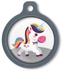 Blucky Unicorn White Dog Tag large