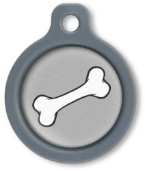Blucky Bone Grey Dog Tag medium - falatozoo