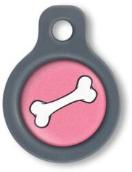 Blucky Bone Dark Pink Dog Tag small