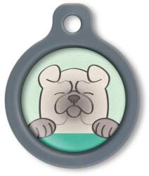 Blucky Happy Pup Pastel Green Dog Tag medium - falatozoo