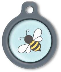 Blucky Bee Turquoise Blue Dog Tag medium - falatozoo
