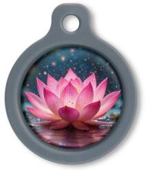 Blucky Lotus Dark PInk Dog Tag medium - falatozoo
