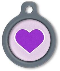 Blucky Heart Pastel Purple Dog Tag medium