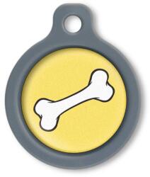 Blucky Bone Yellow Dog Tag medium - falatozoo