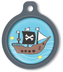 Blucky Pirate Turquoise Blue Dog Tag large