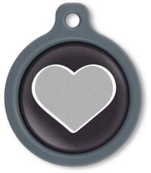 Blucky Heart Black Dog Tag large