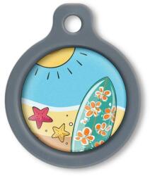 Blucky Waikiki Turquoise Blue Dog Tag medium - falatozoo