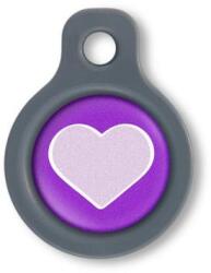 Blucky Heart Purple Dog Tag small - falatozoo