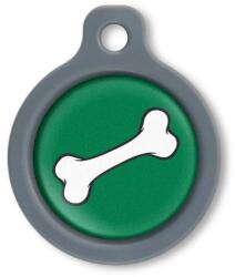 Blucky Bone Dark Green Dog Tag medium - falatozoo