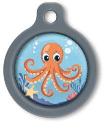 Blucky Octo Turquoise Blue Dog Tag medium