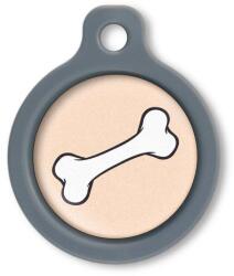 Blucky Bone Pastel Orange Dog Tag medium - falatozoo