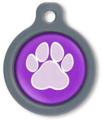 Blucky Wild Paw Purple Dog Tag medium - falatozoo