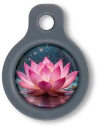 Blucky Lotus Dark PInk Dog Tag small - falatozoo