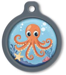 Blucky Octo Turquoise Blue Dog Tag large