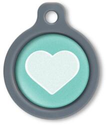 Blucky Heart Turquoise Green Dog Tag medium