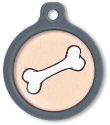 Blucky Bone Pastel Orange Dog Tag large