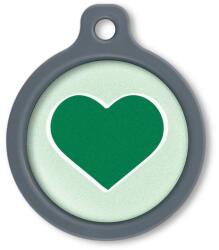 Blucky Heart Pastel Green Dog Tag large