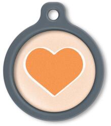 Blucky Heart Pastel Orange Dog Tag large - falatozoo
