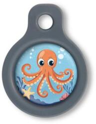 Blucky Octo Turquoise Blue Dog Tag small