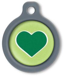 Blucky Heart Lime Green Dog Tag medium - falatozoo