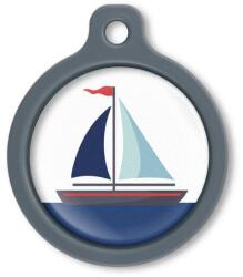 Blucky Azure White Dog Tag large