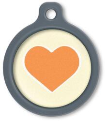 Blucky Heart Pastel Yellow Dog Tag large - falatozoo