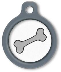 Blucky Bone White Dog Tag medium - falatozoo