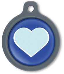 Blucky Heart Dark Blue Dog Tag large