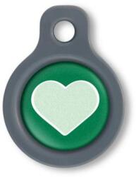 Blucky Heart Dark Green Dog Tag small - falatozoo