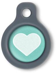Blucky Heart Turquoise Green Dog Tag small