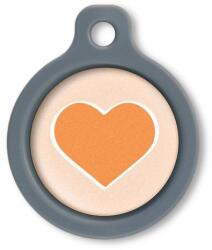 Blucky Heart Pastel Orange Dog Tag medium - falatozoo