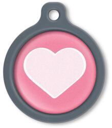Blucky Heart Dark PInk Dog Tag large - falatozoo