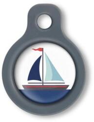 Blucky Azure White Dog Tag small - falatozoo