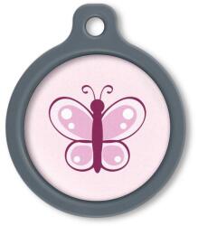 Blucky Butterfly Rose Dog Tag large - falatozoo